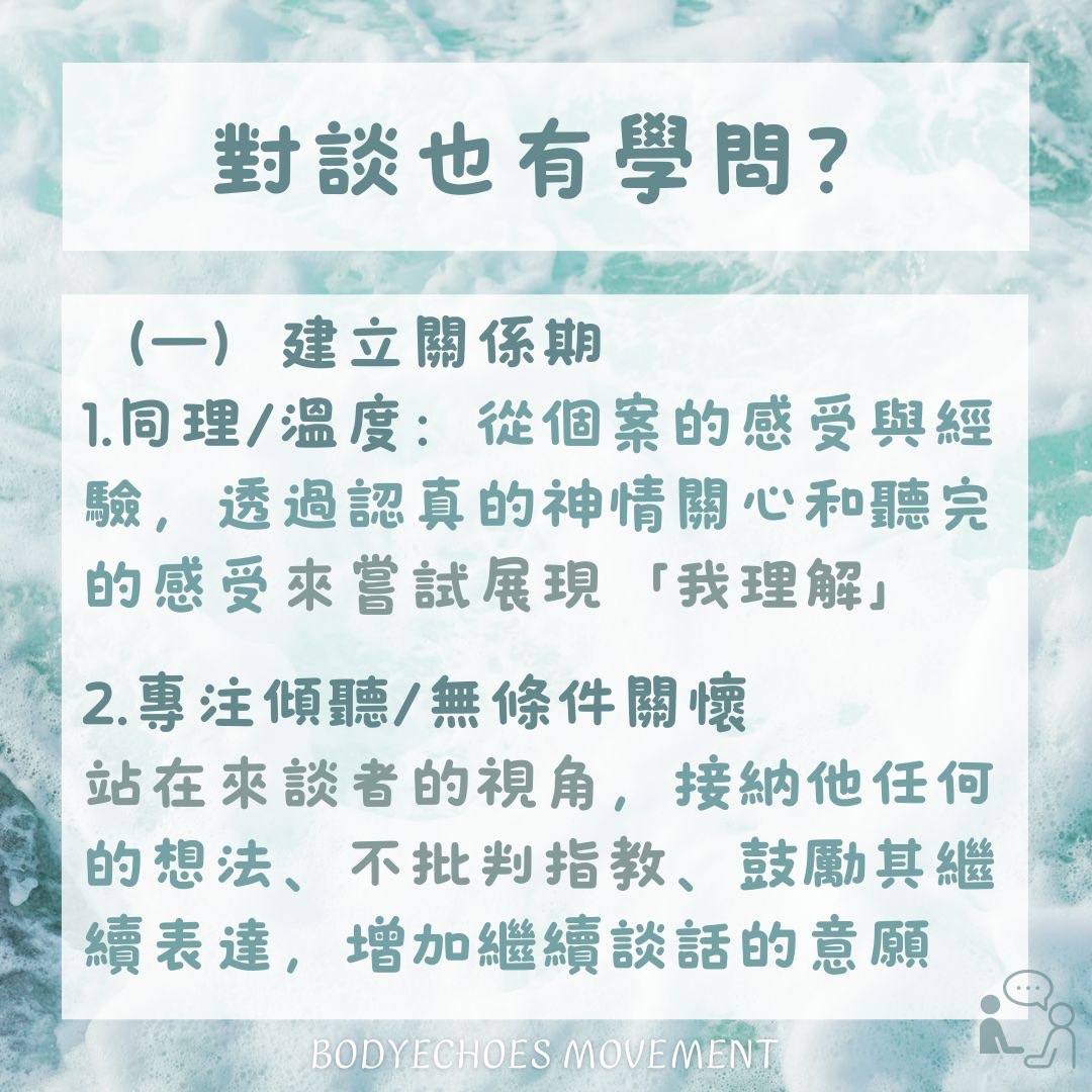 📍身語小學堂《心理晤談常用的諮商技巧》 圖片 1